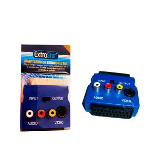 Adaptador Euroconector 3RCA/S-VSH con interruptor de salida o entrada ExtraStar