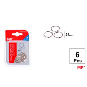 Anillas Metálicas 25mm 6pcs