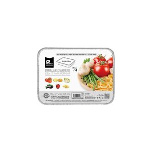 Bandeja de aluminio con tapa 145x120x40 mm 4 ud Maxi