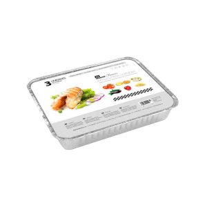Bandeja de aluminio con tapa 320x264x60 mm 3 ud Maxi