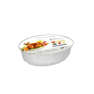 Bandeja oval pollo entero con tapa 273x226 mm 1 ud Maxi