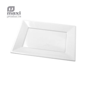 Bandeja rectangular color blanco 330x225 mm 3 ud Maxi