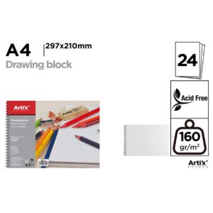 Block de Dibujo 24 Hojas A4
