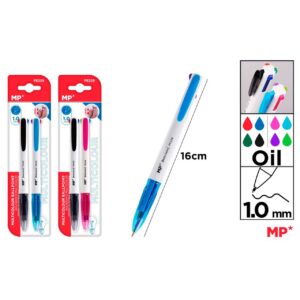 Bolígrafos 4 colores 1.0mm 2uds