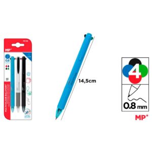 Bolígrafo 4 colores 3uds