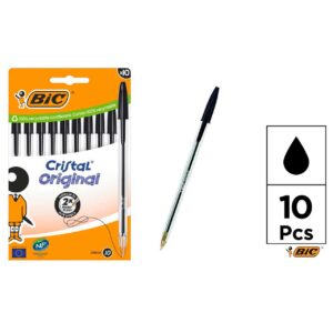 Bolígrafo Cristal 10uds Negro