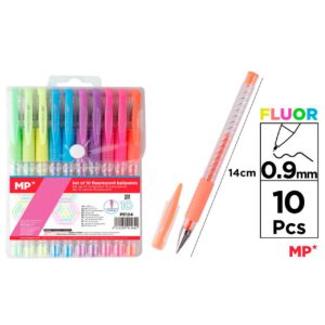 Bolígrafos fluorescentes 10 colores