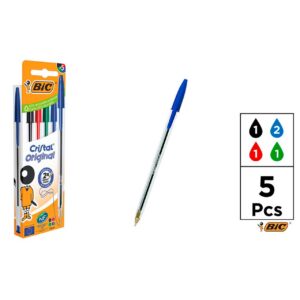 Bolígrafo Cristal Original 5uds Surtido