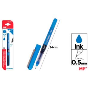 Boligrafo tinta liquida punta aguja Azul