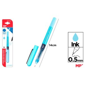 Bolígrafo de tinta líquida punta aguja Azul claro