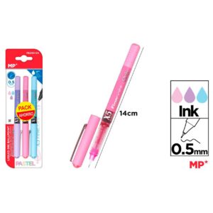 Bolígrafos tinta liquida punta aguja 0.5mm