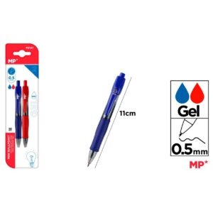 Bolígrafos mini gel punta 0.5mm 2uds