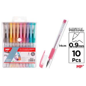 Bolígrafos metalizados 10 colores
