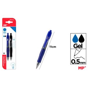 Bolígrafos mini gel punta 0.5mm 2uds