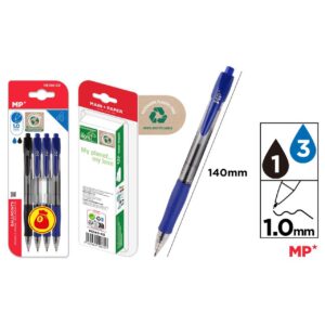 Bolígrafo punta 1.0mm 4uds