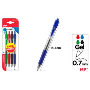 Bolígrafos gel pack de ahorro 4uds