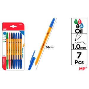 Boligrafos surtidos Soft punta 1.0mm 7 uds