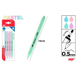Bolígrafos tinta gel pastel 0.5mm 4uds