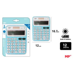 Calculadora Solar y Pilas Azul