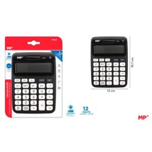 Calculadora Solar y Pilas Negro