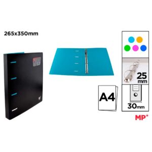 Carpeta 4 Anillas Fluorescente A4