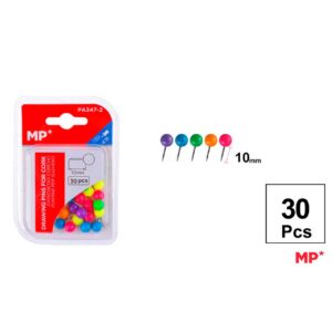 Chincheta Cabeza Redonda Fluor 10mm 30pcs