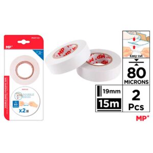 Cinta Adhesiva Doble Cara 80 micras 19 m