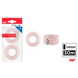 Cinta Adhesiva Transparente 2uds Extra Ancho
