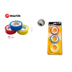 Cinta Teflón 12 mm x 10 m – Pack de 3 Unidade