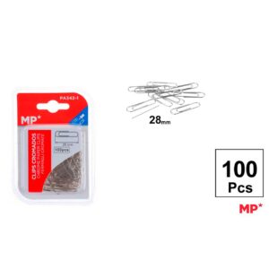 Clips Cromados 28mm 100pcs
