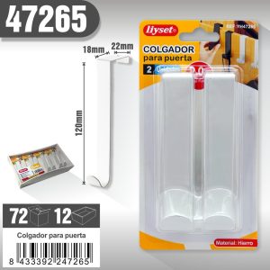 Colgador Metálico para Puerta Blanco