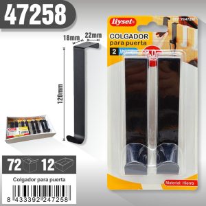 Colgador Metálico para Puerta Negro