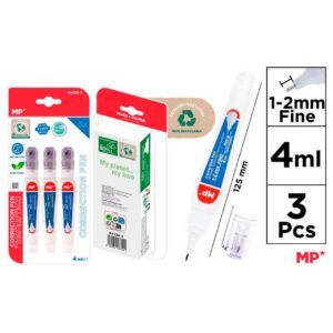 Corrector Bolígrafo Pack 3 Punta 1.2mm