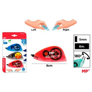 Cinta Corrector 5 mm x 6 m 3uds