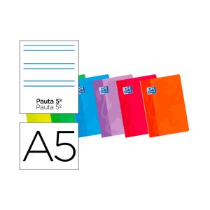 Cuaderno pauta doble con tapa blanda A5 Oxford colores surtidos