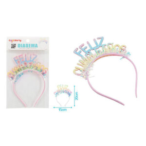 Diadema Multicolor Degradado “Feliz Cumpleaños”