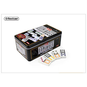 Dominos En Caja Metal 91 Piezas