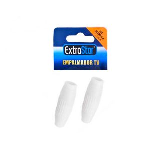Empalmador Tv de plástico blanco ExtraStar pack 2 unidades
