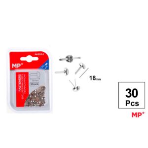 Encuadernadores Plata 18mm 30pcs