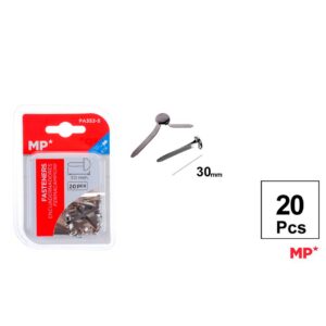Encuadernadores Plateado 30mm 20pcs