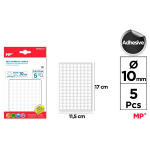 Etiquetas Autoadhesivas Blancas 10 mm