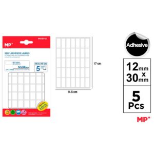 Etiquetas Autoadhesivas Blancas 12 x 30 mm