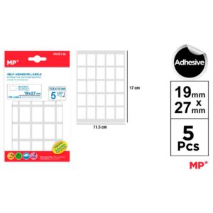 Etiquetas Autoadhesivas Blancas 19 x 27 mm