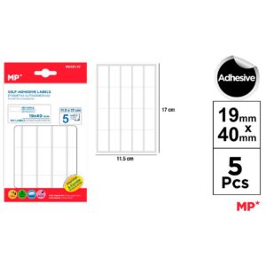 Etiquetas Autoadhesivas Blancas 19 x 40 mm