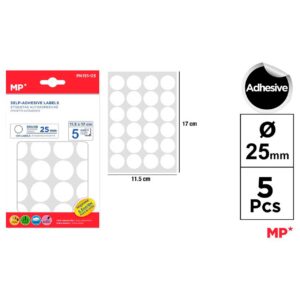 Etiquetas Autoadhesivas Blancas 25 mm