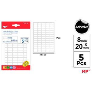 Etiquetas Autoadhesivas Blancas 8 x 20mm