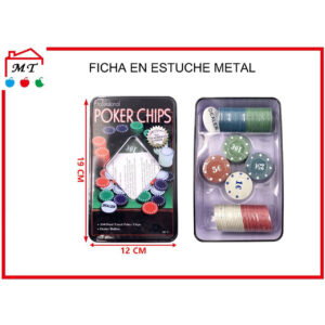 Ficha En Estuche Metal