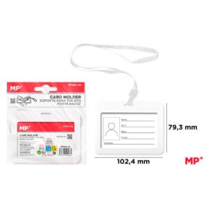 Funda Tarjeta Horizontal Blanco con Cordón