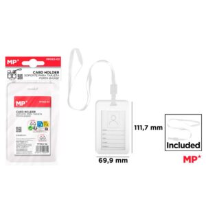 Funda Tarjeta Vertical Blanco con Cordón