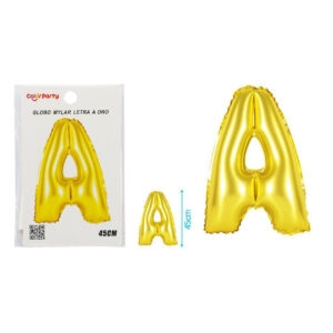 Globo Mylar Amarillo De Letras 45cm